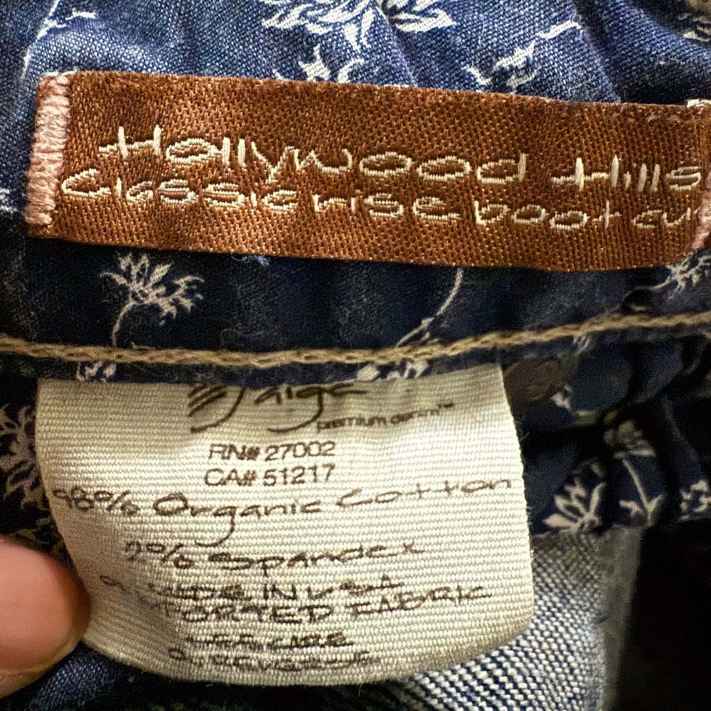 Paige Hollywood Hills Bootcut Classic Rise Boot Cut‎ Denim Jeans - Picture 12 of 12